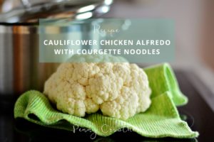 Cauliflower chicken alfredo with courgette noodles Penny Crowther Nutritionist London
